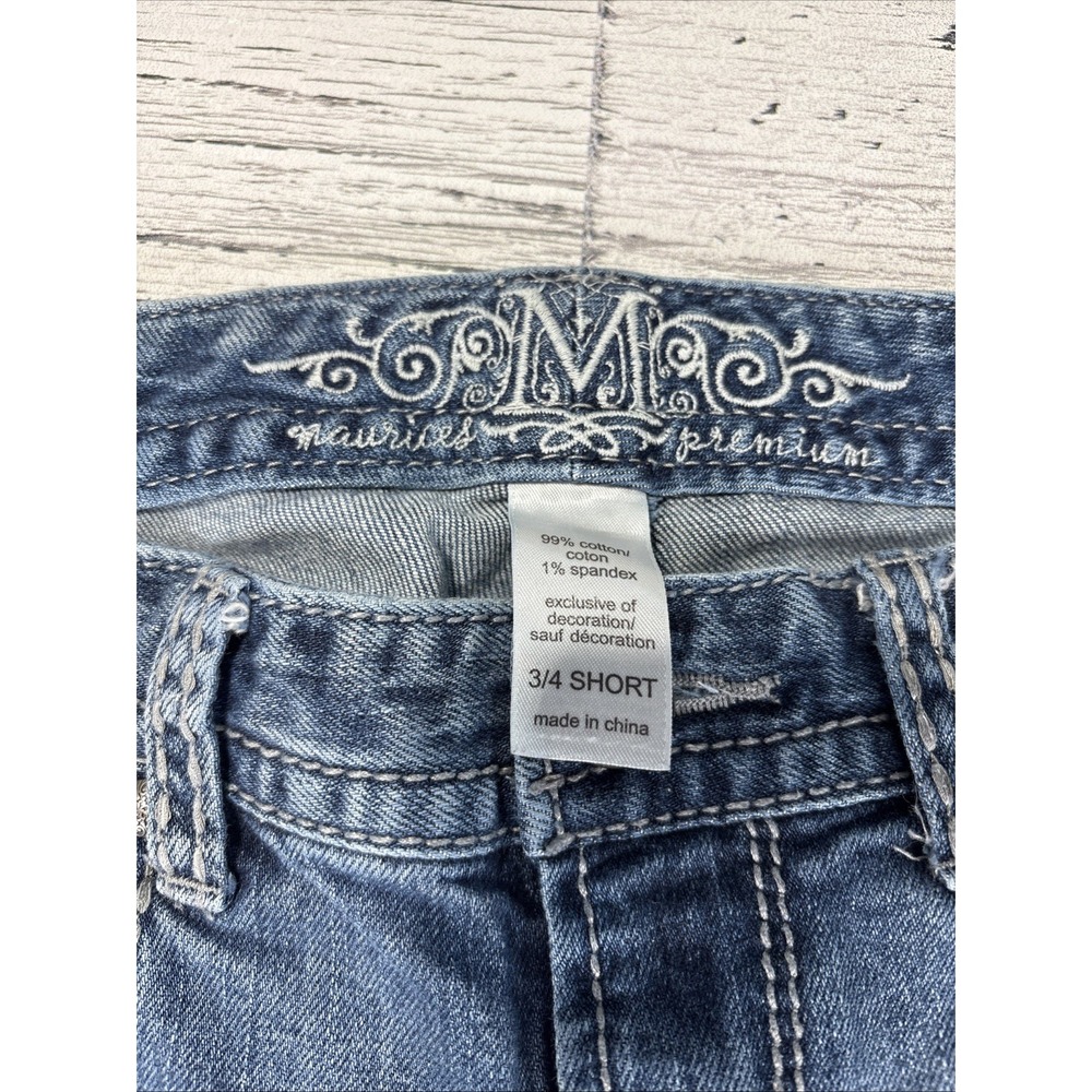 Maurice's Women's  Jeans‎ 3/4 Short  With  Embellished Pockets. - Picture 3 of 12